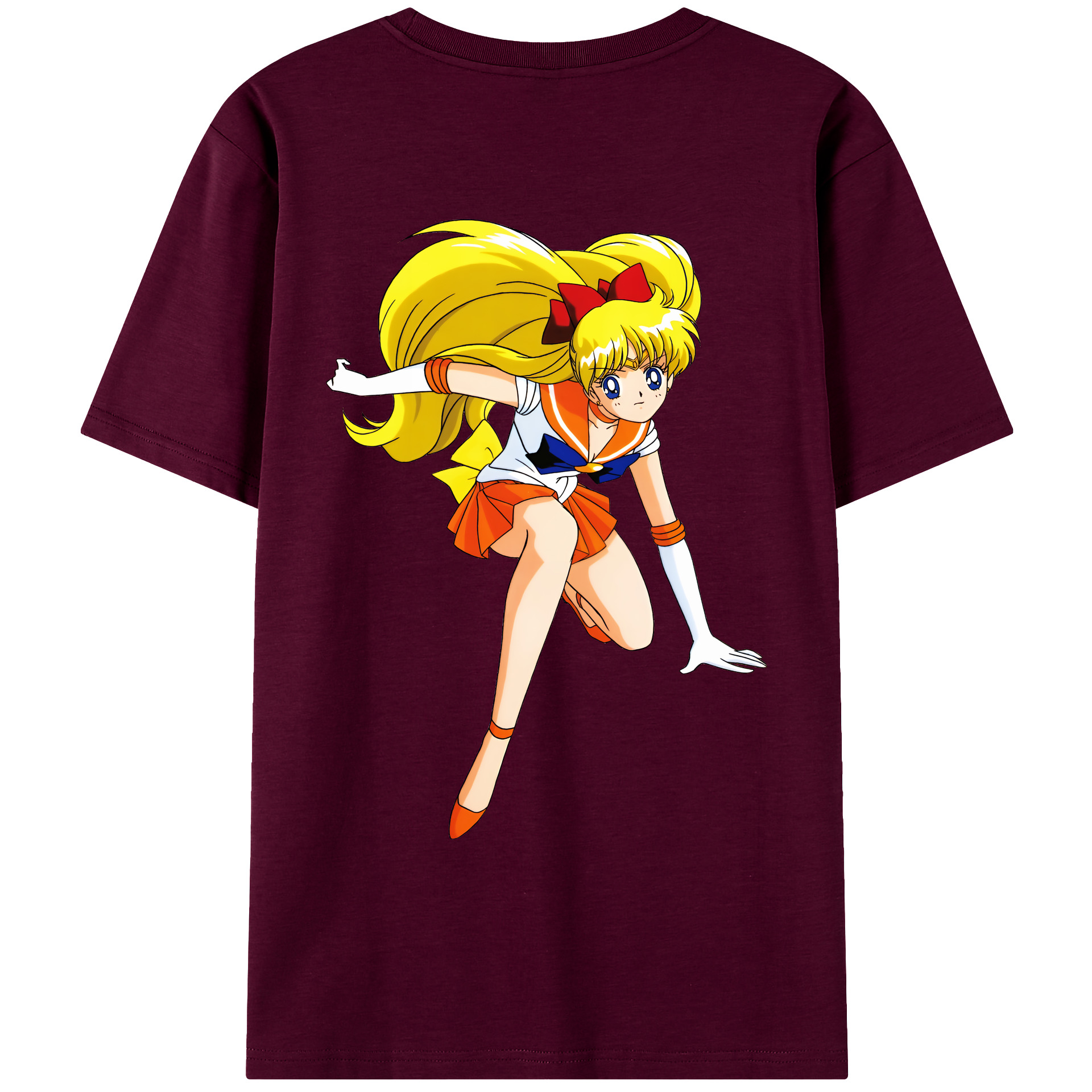 （画像用） 美少女戦士セーラームーン 愛野 美奈子 あいの みなこ Sailor Moon Aino Minako レディース半袖Tシャツ(バックプリント)